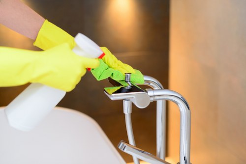 Eco-friendly office cleaning supplies used in Belsizepark
