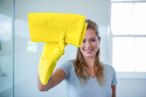 Deep cleaning a modern Belsizepark kitchen before tenancy handover