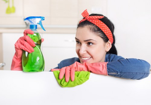 Deep cleaning service in Belsizepark kitchen and living area