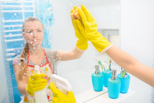 Thorough kitchen cleaning in a modern apartment