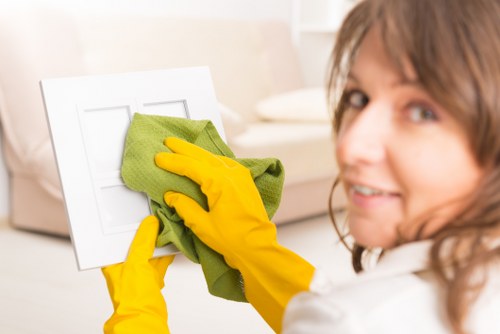 Eco-friendly office cleaning in a Belsizepark business setting
